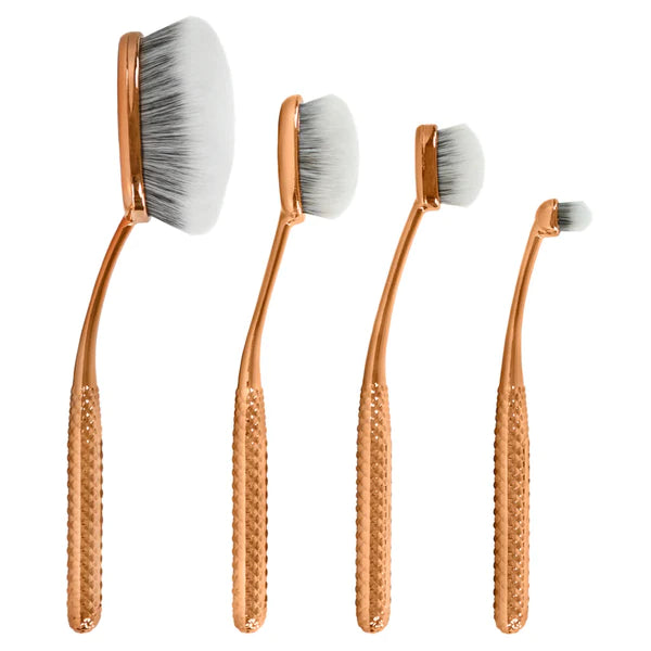 MODA 4pc Metallics Face Perfecting Brush Kit